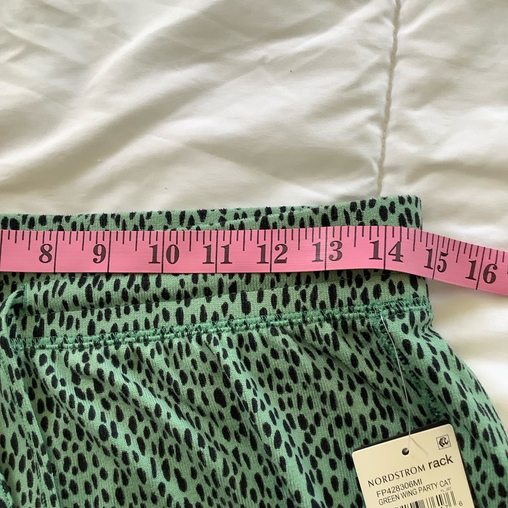 Free Press Lounge Pants Joggers Size S Green Wing Party Cat Drawstring NWT - Picture 5 of 9